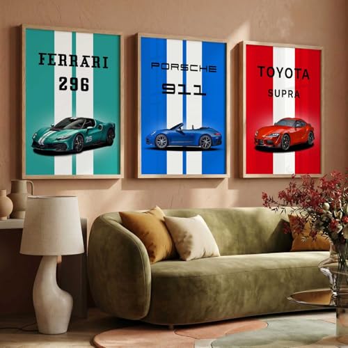 Image of kotart Big Sports Car Framed Posters Gift Items | Design 903 Beige | PaintingGXLBR903