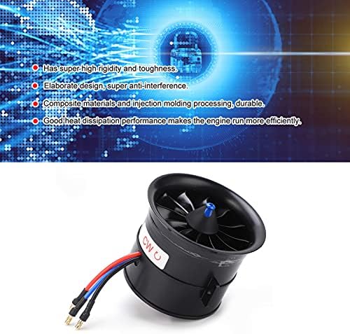 Miniatura 5 de VGEBY Conducto RC de 2.756 in, EDF 2.756 in 12 hojas conducto 6S 2100KV ESC controlador de velocidad conjunto material compuesto para coche RC (CW)