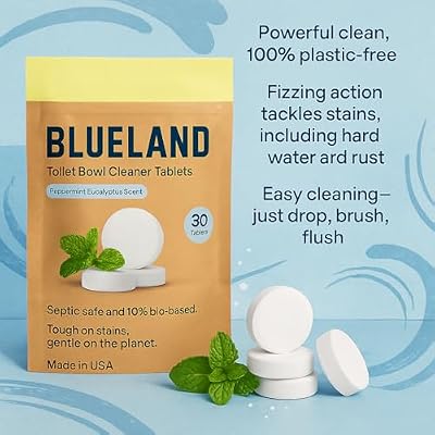 أقراص منظف وعاء المرحاض Blueland. النعناع رائحة الأوكالبتوس. 30 قرص.