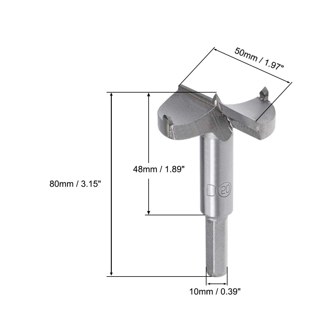 MACHSWON Forstner Drill Bits Tungsten Carbide Wood Hole Saw Opener Drill Bit 50mm Woodworking Drilling Boring Bit Cutter - Image 2