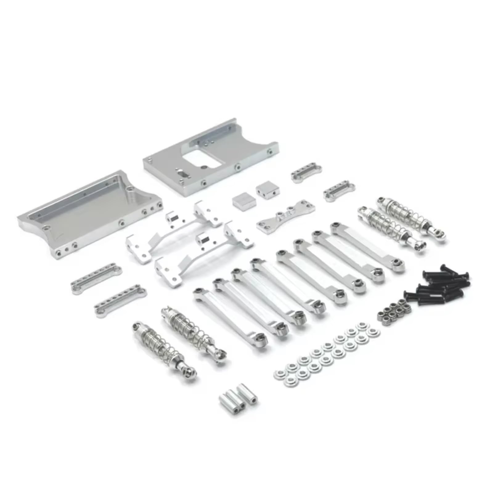 Rc Special Connecting Rod for MN D90 D91 D96 for MN98 99S 1/12 Metal Fixed Tie Rods Steering Set RC Car Tracked Vehicles Parts and Accessories Upgrades Replacement Use(Silver)