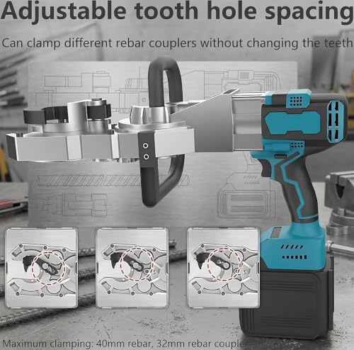 Roscadora eléctrica de varillas 800 N·m portátil con torque de alta resistencia para obras 6