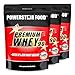 Produktbild PREMIUM WHEY 90 Pack - Mit 51,00% CFM Whey Isolat - Weidenmilch Molkenprotein mit 90% i.Tr. Proteingehalt - Perfekt für Muskelaufbau & Abnehmen - Extrem lecker - Made in Germany - 3 x 850g (Gemischt)