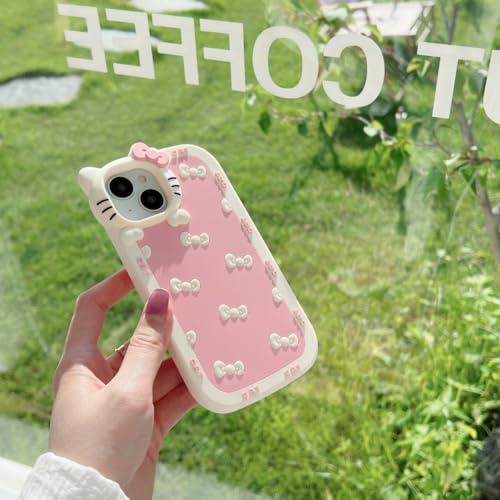Coque iPhone 17 Pro Max chat mignon silicone souple rose drôle rétro Danzel