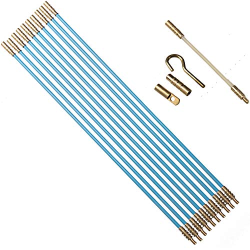 13 teiliges Set Kabel Verlegewerkzeug 10m aus glasfaserverstärktem Polyesther Cover