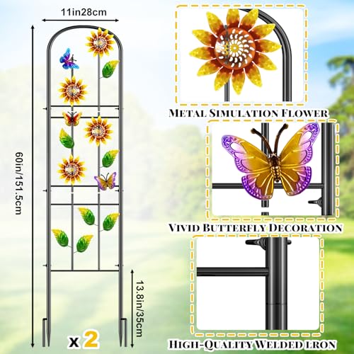 2-Pack-Garden-Trellis-for-Climbing-Plants-Outdoor-Metal-Plant-Trellis-Vine-Frame-Support-for-Potted-Decoration-Plant-Wall-Brackets-Lattice-for-Indoor-Flowers-Vegetable-Fruits-Rose 2 Pack Garden Trellis for Climbing Plants Outdoor Metal Plant Trellis Vine Frame Support for Potted Decoration Plant Wall Brackets Lattice for Indoor Flowers Vegetable Fruits Rose