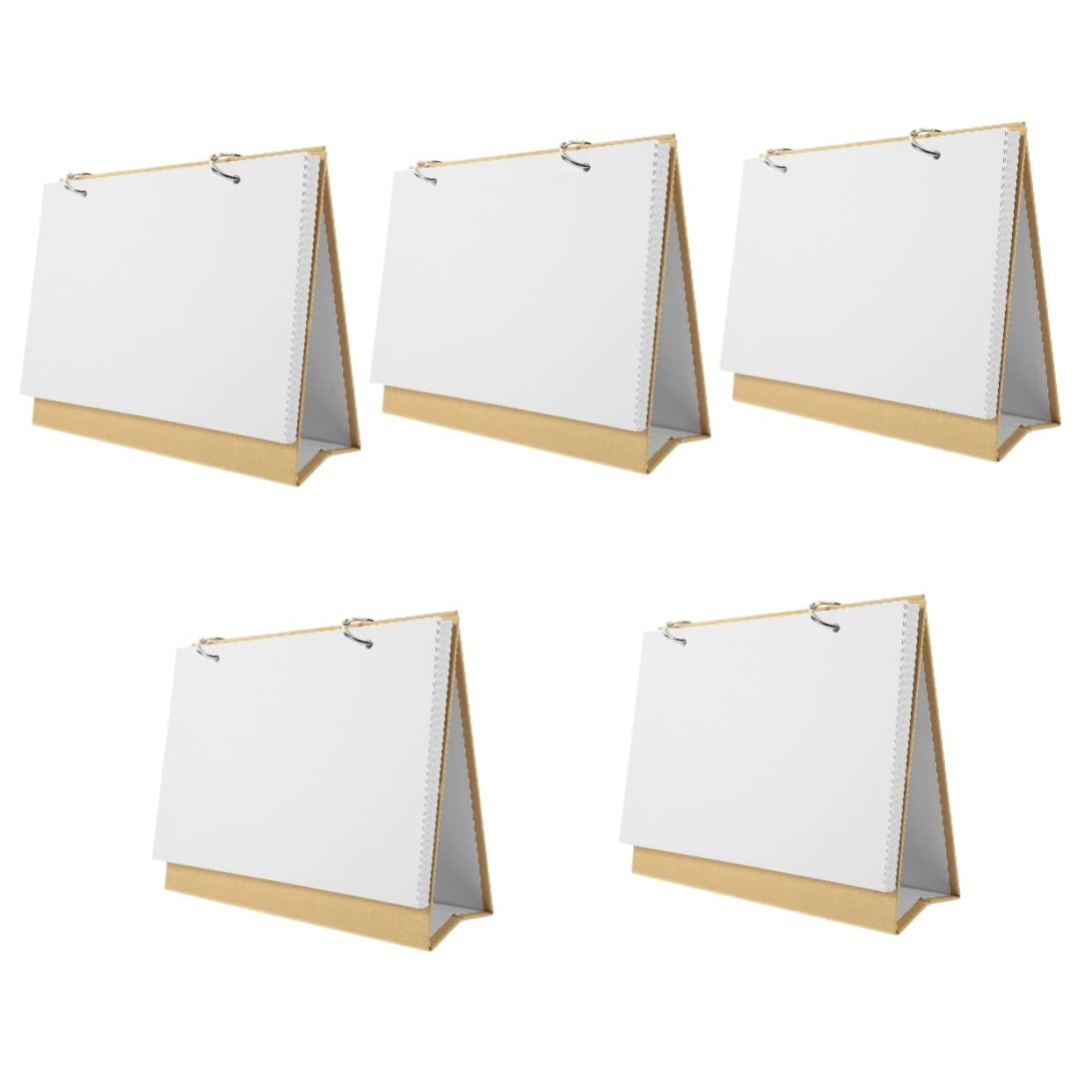 Lurrose 5stücke Graffiti Memo Kalender Blanko Tischkalender Für Kreative Planung Handgefertigter Kalender Weißem Karton Mit Kraftpapier-umschlag Für Zuhause Und Büro Praktische
