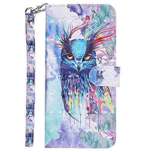 Robinsoni Xiaomi 6X/A2 Phone Case Leather PU Case Wallet Style Phone Cover Magnetic Folio Flip Case Shockproof Kickstand Case Heavy Duty Case Hard Case Silicone Inner Phone Cover Notebook Cover Owl