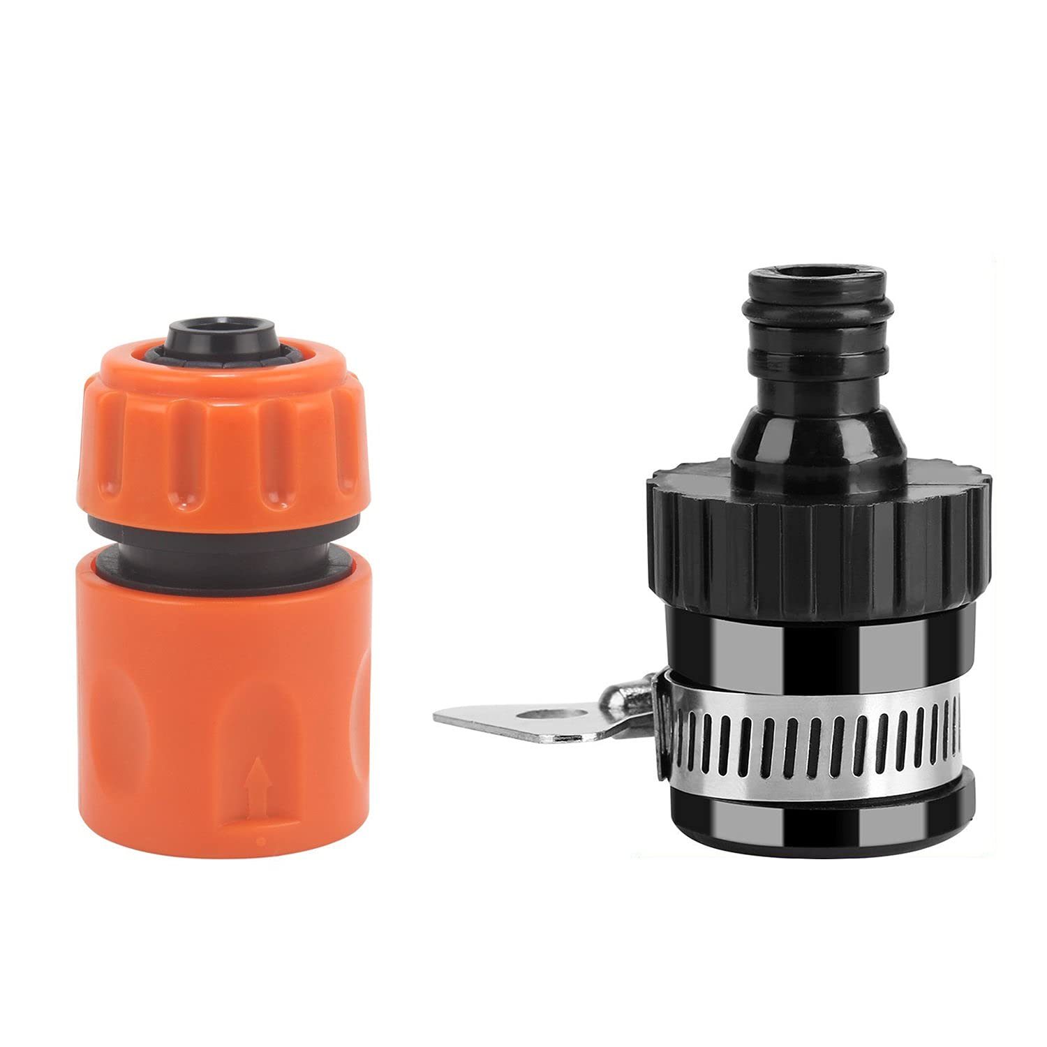 HOKIPO Plastic 1/2" Tap Adapter and Garden Water Hose 1/2" Quick Connector Set (AR1590-1691), 6 x 5 Cm