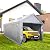 Auraway Carport 12'x20' All-Season Portable Garage Carport, Heavy-Duty Canopywith Roll-Up Vent Windows, Front and Rear Zip Doors, Sandbags, for Cars, Motorcycles and Outdoor Storage (Grey)