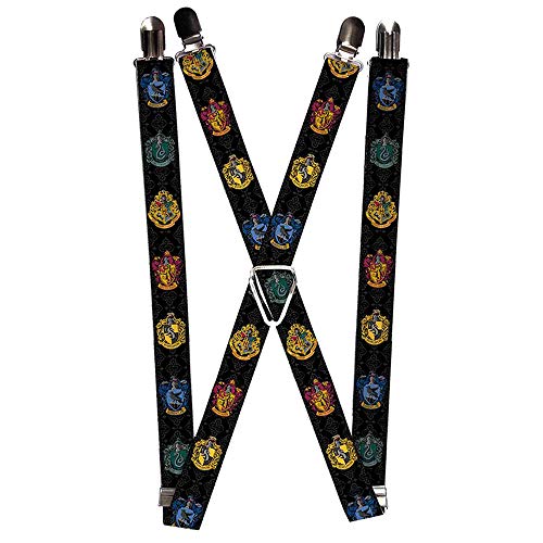 Buckle-Down mens Buckle-down - Harry Potter Suspenders, Multicolor, 3.5 x 2.5 US