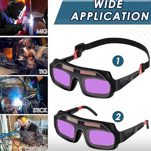 Image of CartHome Welding Glass, Welding Goggles with Auto Darkening, Adjustable Safety Goggles for Welding Work Ideal Gift for Professional Welders To Protect Their Eyes
