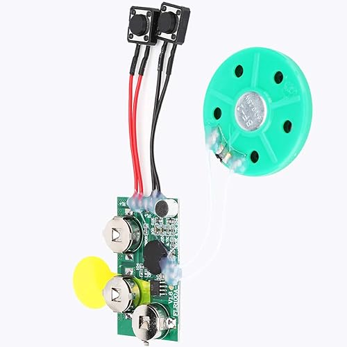 Miniatura 4 de Módulo de tarjeta de felicitación, tarjeta de felicitación de bricolaje, módulo de voz, chip de grabación de sonido de voz con micrófono, llave,