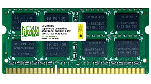 Supermicro mem-dr340l-il02-so16 4 GB (1 x 4gb) ddr3 1600 (pc3 12800 ) SODIMMRam