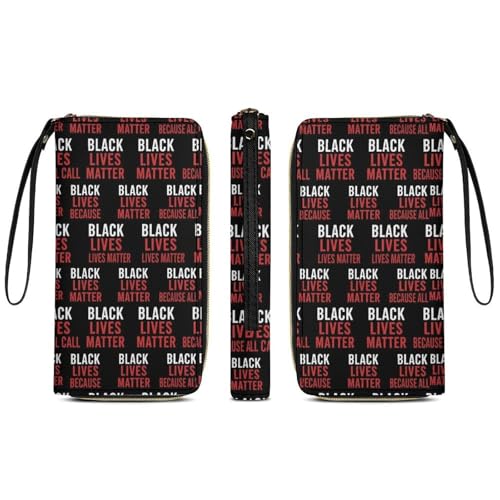Women's Wristlet Wallets, Smooth Zipper, Slot Pockets, Large Capacity, Great for Mom, Black Lives Matter3