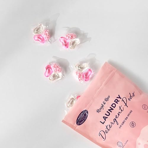 Miniatura 2 de ROUGH & RAW, Cápsulas de detergente para ropa, flor de cerezo, rosa, alta eficiencia, refuerzo de aroma, 30 unidades