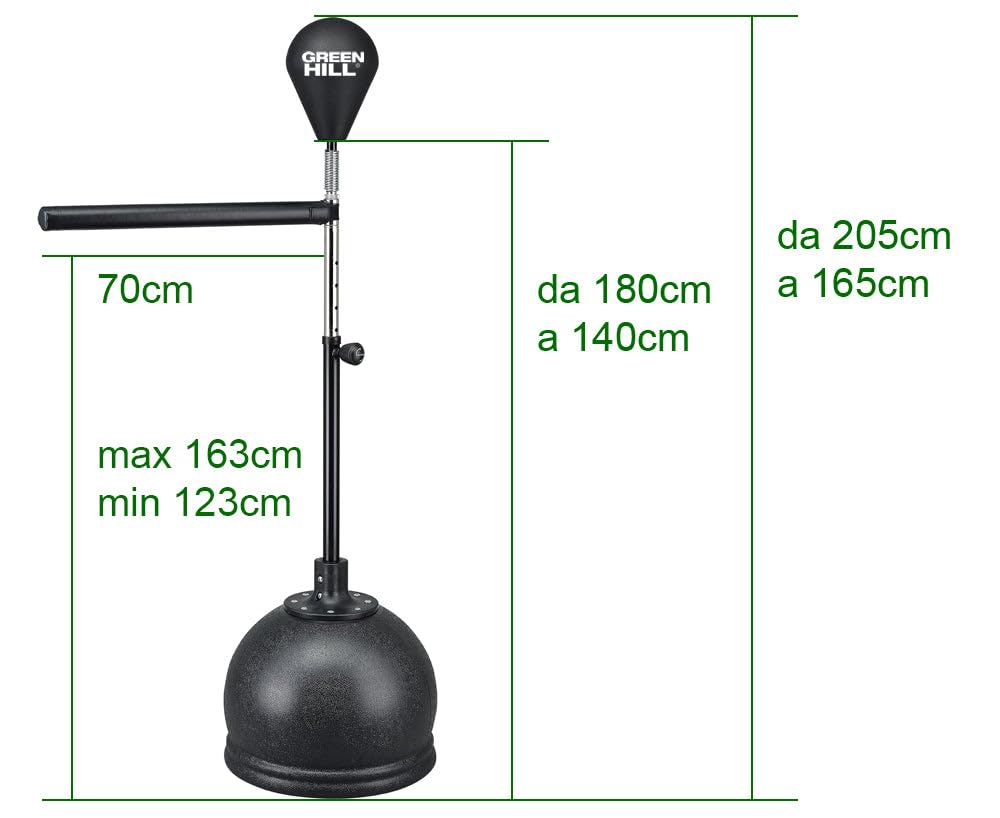 GREEN HILL SPIN POWER PUNCHING BALL SCHIVATE SACCO SPINNING BAR BOXING BOXE PUGILATO TRAINING