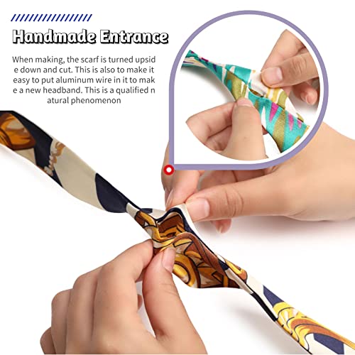 4pcs Purse Scarf For Handbags Silk Head Scarf For Hair Fashion Skinny Scarf For Women Long Neckerchief4