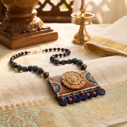 Image of AAKRITI ART CREATIONS Royal & Floral Handcrafted Tribal Necklace Collection | Artisan Brass Statement Jewelry Inspired by Queen & Palace Themes | Elegant Ethnic Necklaces for Women