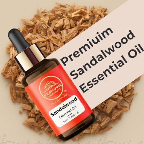 Image of Sandalwood Essential Oil For Face, Skin, Hair, Diffuser, Aroma, Soap Making, Bathing, Stress 30ml