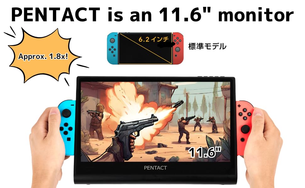 pentact Switchモニター Amazon.com: PENTACT Mobile Monitor 11.6