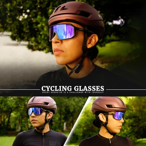 SCVCN Cycling Glasses Sports Sunglasses Women Men Bicycle MTB UV400 Protection Running Mountain Bike Baseball Biking Goggles Riding BMX Fishing Running Riding Golf Driving Softball 506 - image 2