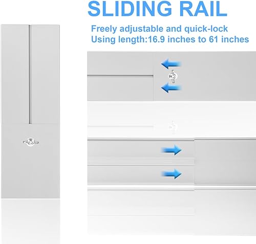Miniatura 6 de NWESTUN Kit de ventana de aire acondicionado portátil, kit de CA portátil con 2 sellos de ventana de 9.8 ft, kit de ventilación de ventana de CA