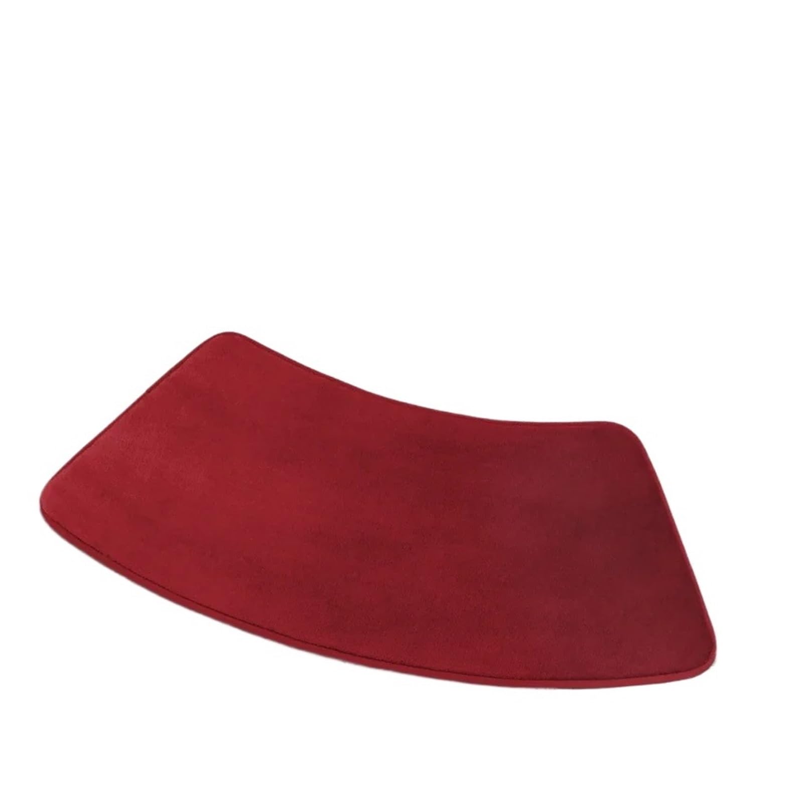 Curved bath mat Curved Bathroom Mat Non-slip Shower Rug Toilet Bath Tub Floor Foot Pads Laundry Room(Wine red,35x95cm)