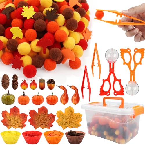 353 PCS Thanksgiving Fall Sensory Bin Fillers Fine Motor Preschool Toys
