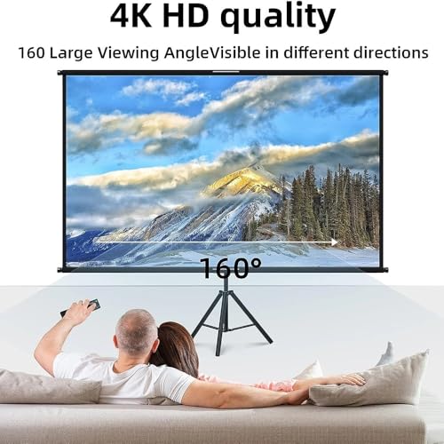 Pantalla proyector con soporte gris anti-luz 84 pulgadas miniatura 3