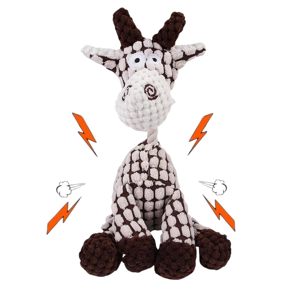 TAILY TAILS Interactive Tough Plush Dog Toy – Squeaky Sound Soft Chew Toys for Dogs – Durable Toy for Small, Medium & La