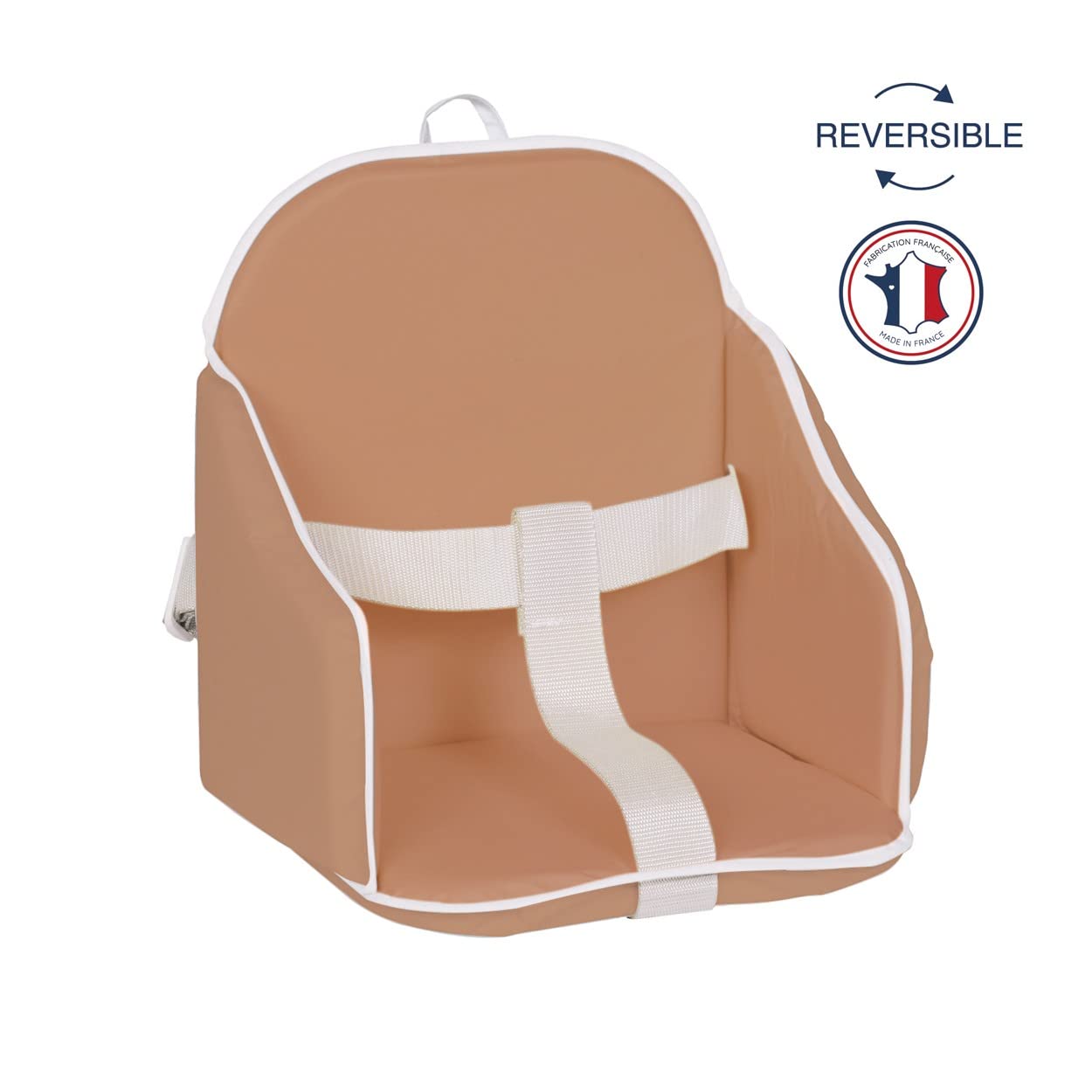 Coussin de chaise PVC avec sangles de sécurité cassonade