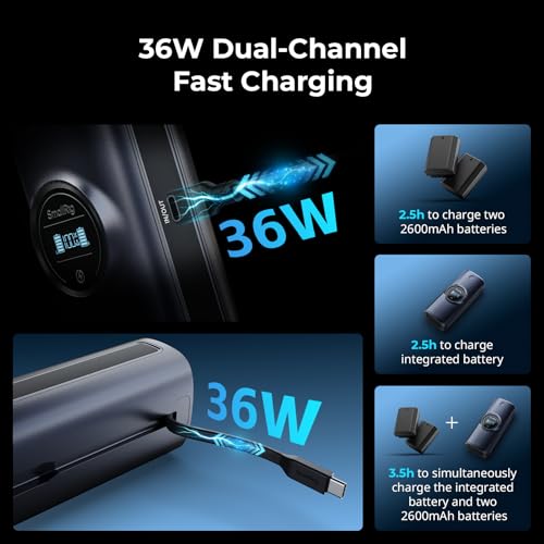 Image of SMALLRIG EN-EL15c Power Camera Battery Charger for Nikon, Built-in 13600mAh LG Cells, 35W Dual Slot Charger, HD Display, Compatible with Nikon ZR Z6III Zf Z8 Z7II Z7 Z6II Z6 D850 D810 D780 D750 D7500