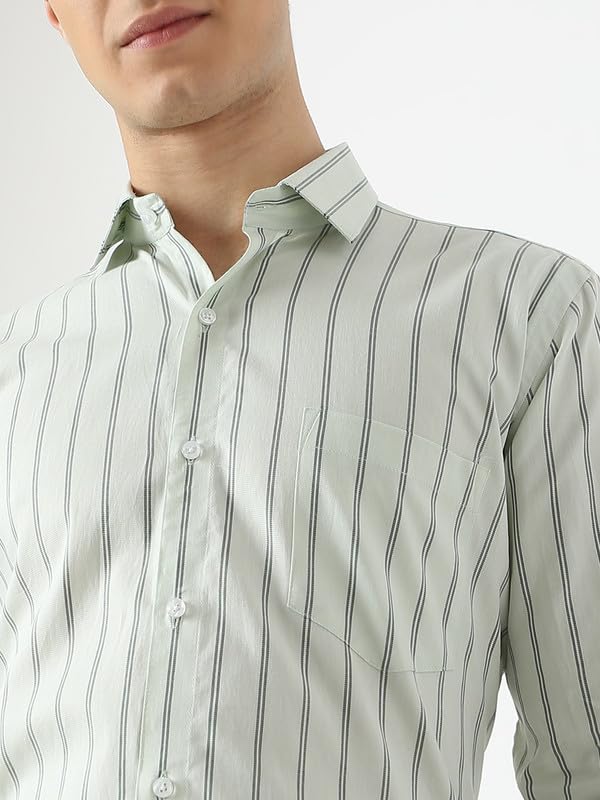 Image of Men's Striped Cotton Formal Shirt