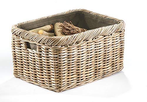 Kobolo Kaminholzkorb | Rattan Holztrage für Brennholz | Holzkorb für...