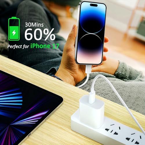 Image of 2Pack for Apple USB C to USB C Charging Cable 10ft 240W,Long Type C to Type C Fast Charger Cord for iPhone 17 /16 E /Air /15 /Pro /Plus /Pro Max,for MacBook Pro /Air,for iPad Pro12.9 /11in,Air 4 /5,Mini 6 /7
