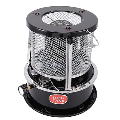Qinlorgo 2 in 1 Kerosene Heater Stove for Winter Camping Ice Fishing Trips Manual Ignition 2.6kw Powerful Heating 5.2l Tank 20-25h Continuous Heat Adjustable Height for Indoor