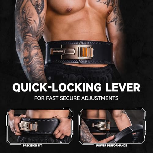 Image of Lever Lifting Belt for Man and Women, Weightlifting with Adjustable Heavy Duty Buckle, Professional Weight Lifting Belt