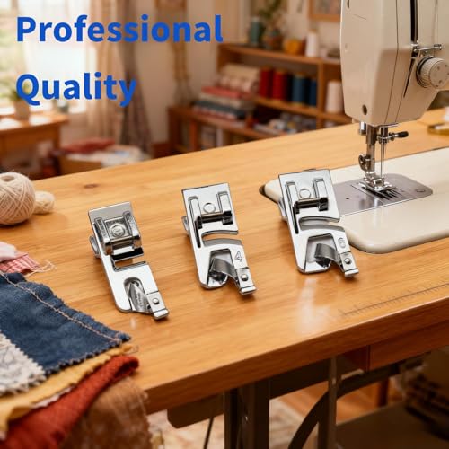 Set de 6 Pies Dobladillo Enrollado 3mm 4mm 6mm Para Máquina de Coser miniatura 7
