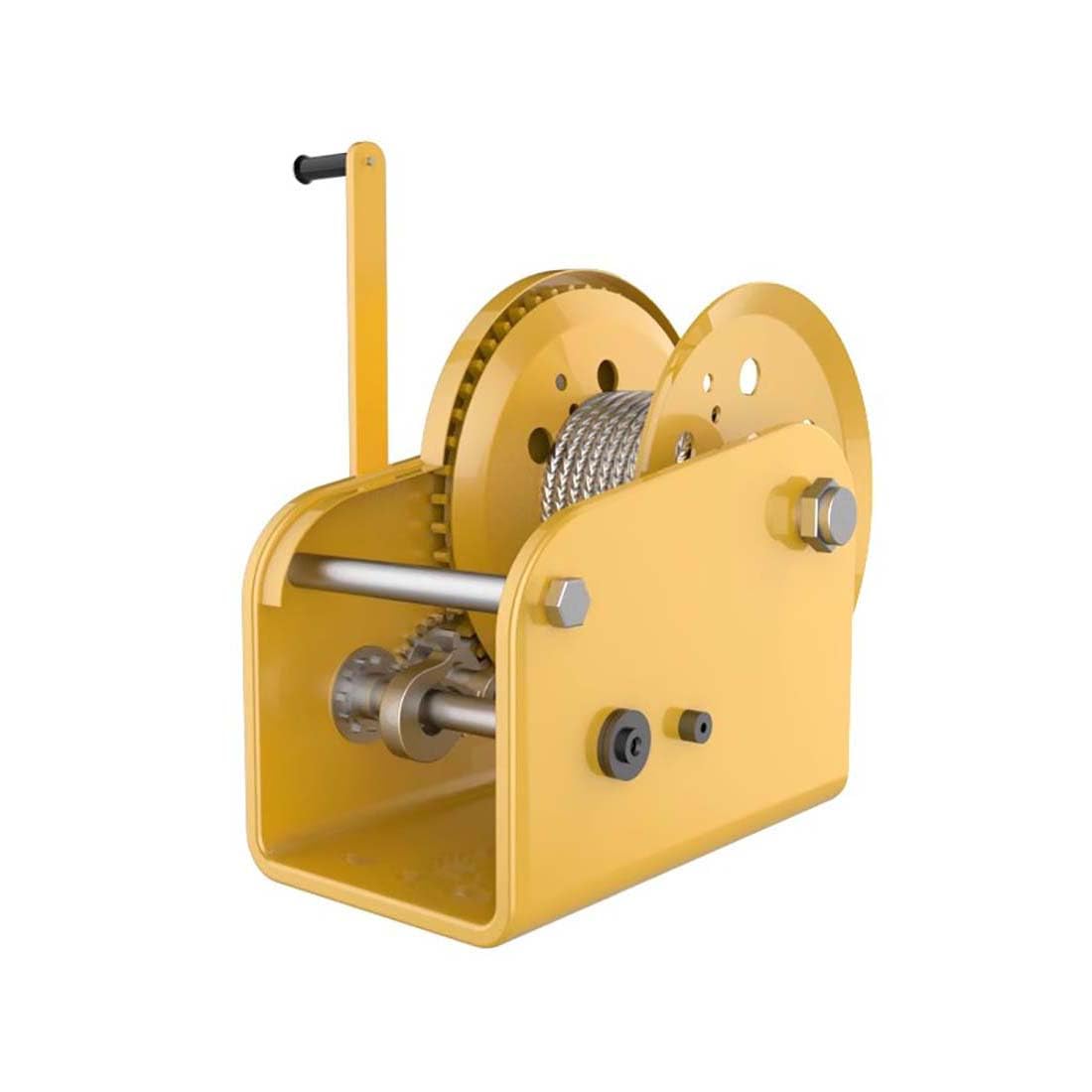 Gyeqxkt Standard Manual Ratchet Winch, 1200Lbs Heavy Duty Hand Winch With Steel Cable For Boat Trailer And Marine Use