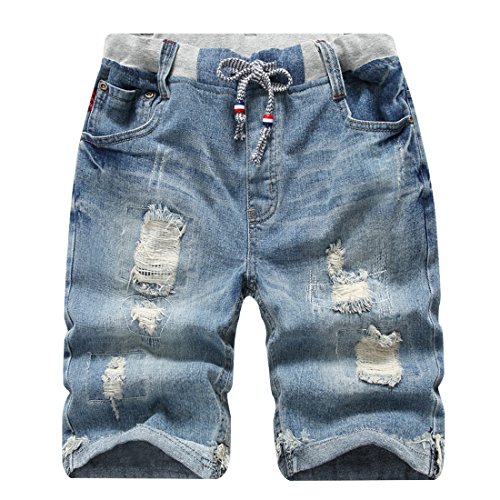 Child Boy Mid Waist  Stretch Summer  Cropped Denim Jeans Shorts www.denim.fit 3