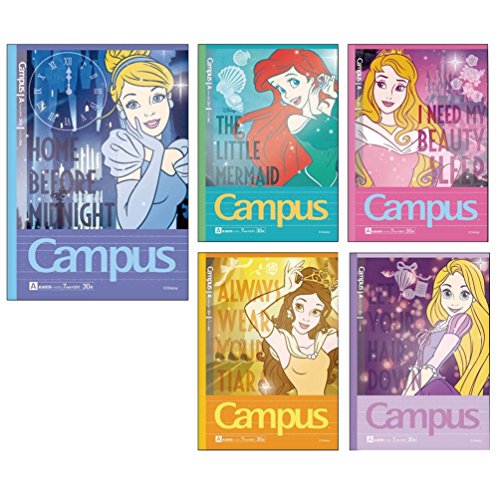 サンスター キャンパスノート ドットa罫 5冊パック ディズニー プリンセス S262 B01bm16auy