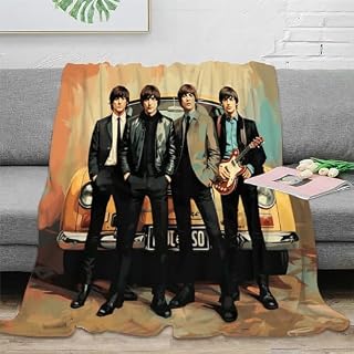 PGtaa Rock Band Couverture Épaisse Et Chaude en Flanelle – Couverture De Canapé – Couverture 3D – Motif : The Beatles – 60x80inch(150x200cm) - Les Beatles, Paul McCartney, John Lennon, RIngo Starr, George Harrison PGtaa Rock Band Couverture Épaisse Et Chaude en Flanelle - Couverture De Canapé - Couverture 3D - Motif : The Beatles - 60x80inch(150x200cm) – Image 2