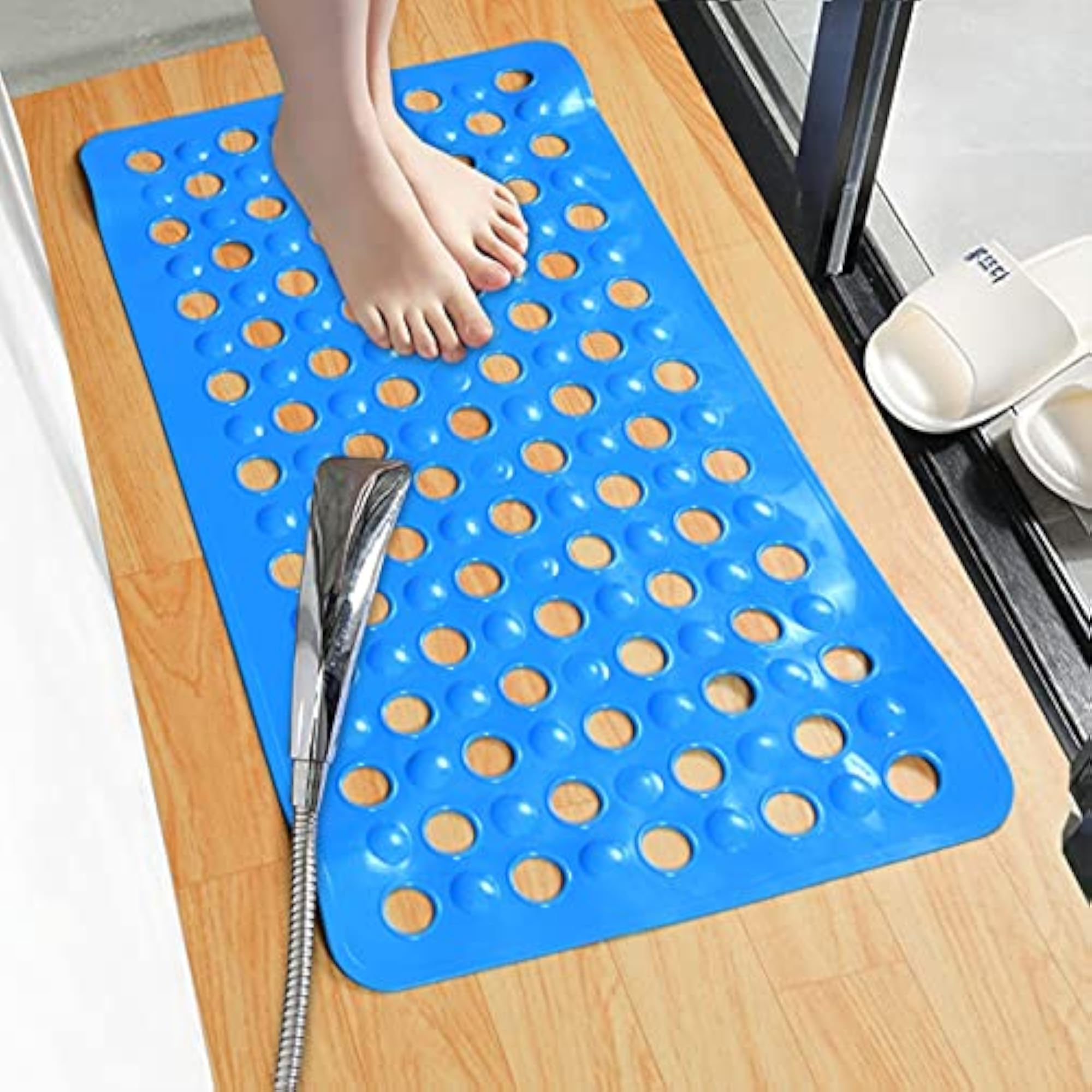 Non Slip Bathroom Mat, Shower Mat, Blue