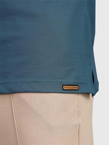 Image of STELLERS Men's Full Sleeve Polo T-Shirt | Premium Cotton | streatchable | Enzyme bio Washed | Feather Touch Feel | Sustainable
