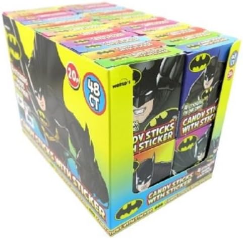 Batman Candy Sticks 16g with stickers 4 stickers inside each pack 48 packs Halal