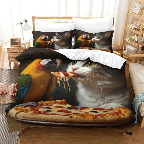 Housse de Couette Fruits 3D 220x240cm en Microfibre Abstrait Moderne