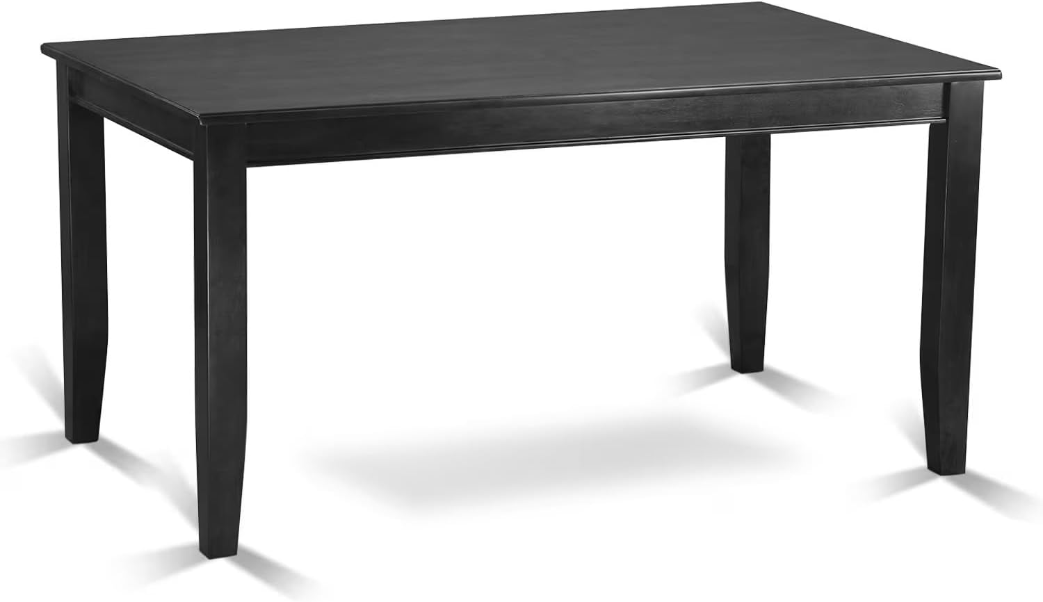 DUT-BLK-T Dudley Kitchen Table - a Rectangle Dining Table Top with Sturdy Legs, 36x60 Inch, Black