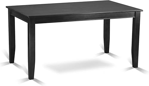 Miniatura 3 de East West Furniture DUCL7-BLK-C Juego de muebles de comedor de 7 piezas consta de una mesa de comedor rectangular y 6 sillas tapizadas de tela de