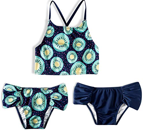 Top com Calcinha Praia Fruta Kiwi, TipTop, Kids Menina, Marinho, 4